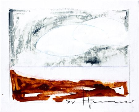 MARIO SCHIFANO Homs 1934 - Roma 1998 Paesaggio anemico, 1973-74 Smalto su...