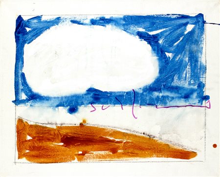 MARIO SCHIFANO Homs 1934 - Roma 1998 Paesaggio anemico, 1973-74 Smalto su...