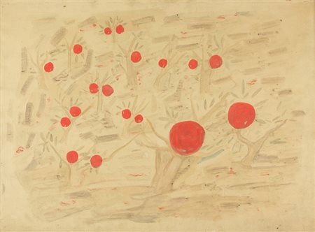 GIULIO TURCATO Mantova 1912 – Roma 1995 Mele di Miciurin, 1952 Tempera su...