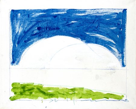 MARIO SCHIFANO Homs 1934 - Roma 1998 Paesaggio anemico, 1973-74 Smalto su...