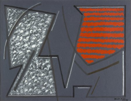 ALBERTO MAGNELLI Firenze 1888 - Meudon 1971 Senza titolo, 1960 Tecnica mista...