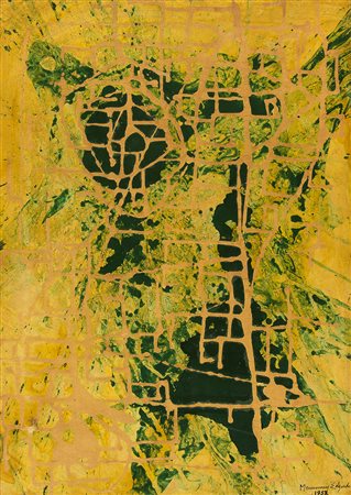 EDGARDO MANNUCCI Fabriano 1904 - Arcevia 1986 Composizione 2, 1952 Tempera su...