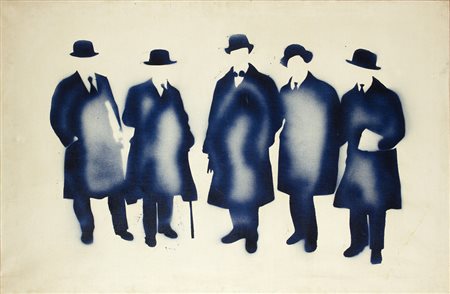 MARIO SCHIFANO Homs 1934 - Roma 1998 Futurismo rivisitato, 1972-76 Smalto...