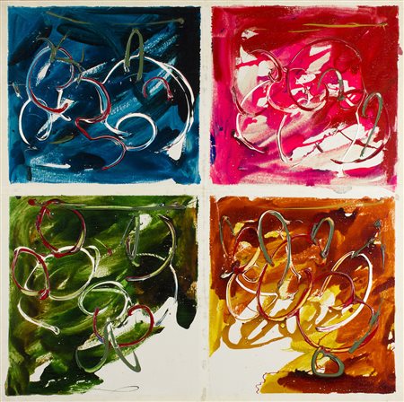 MARIO SCHIFANO Homs 1934 - Roma 1998 Senza titolo, 1988 Smalto e acrilico su...