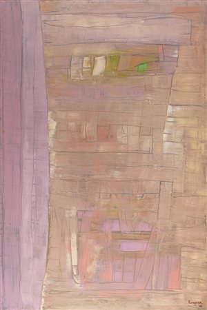 ANTONIO CORPORA Tunisi 1909 - Roma 2004 L’ultima pianta, 1966 Olio su tela cm...