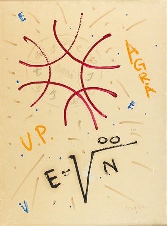 SANTE MONACHESI Macerata 1910 – Roma 1991 U.P. AGRA’ Olio e matita su carta...