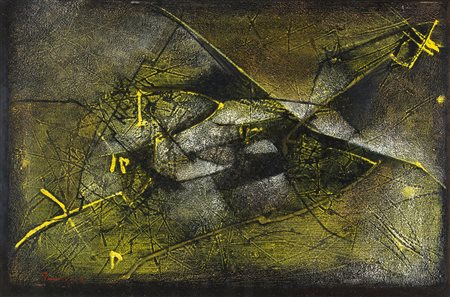 SALVATORE PROVINO Bagheria (Palermo) 1943 Composizione astratta tecnica mista...