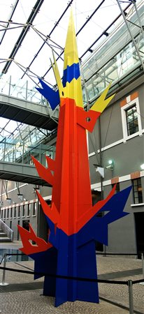 GIULIO TURCATO Mantova 1912 - Roma 1995 Meno 3, 1985 Scultura in legno...