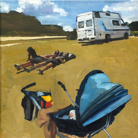 DANIELE GALLIANO Pinerolo 1961 Il sole bacia i belli, 2008 Olio su tela cm 50...