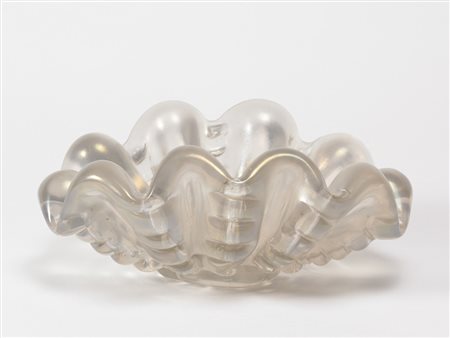 Ercole Barovier (1889 - 1974) - Centrotavola in vetro opalescente iridato a...