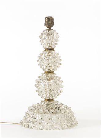 Barovier & Toso - Lampada da tavolo in vetro rostrato. Murano, anni 50