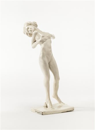 Enrico Mazzolani (Senigallia 1876 - Milano 1968) - "Nudo femminile" scultura...