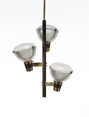 Stilnovo. Lampada a sospensione derivata dal modello "2117". Milano, anni 50....