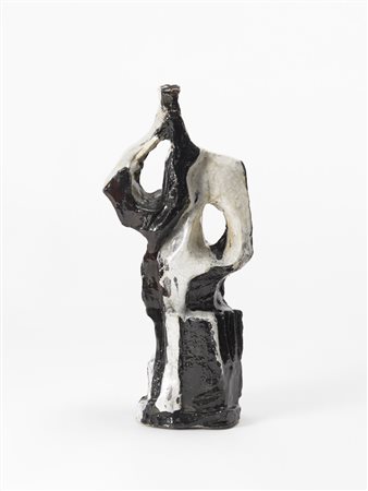 Franco Garelli (1909 - 1973) - "Figura" scultura in ceramica smaltata, h cm...