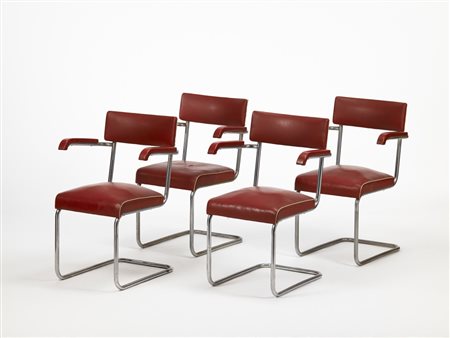 Ufficio Tecnico Columbus, modello "18 C". Lotto di quattro poltroncine con...
