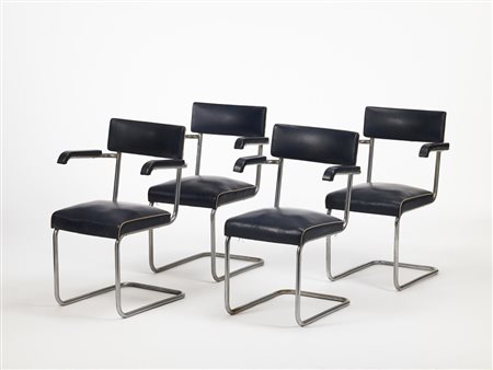 Ufficio Tecnico Columbus, modello "18 C". Lotto di quattro poltroncine con...