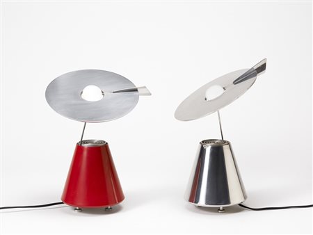 Kurt Ziehmer - Due lampade da tavolo modello "Puck". Produzione Vereinigte...