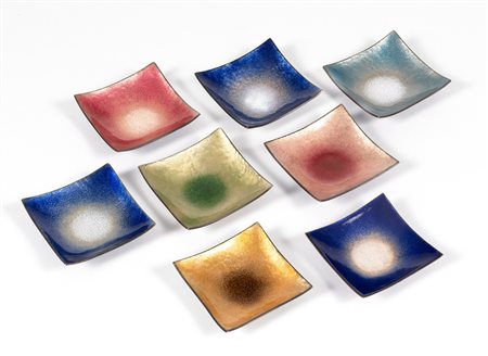 Paolo De Poli (Padova 1905 - 1966) - Lotto di otto piccoli posacenere...