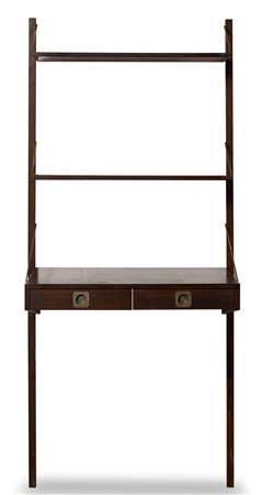 Afra e Tobia Scarpa - Libreria/scrivania pensile inpiallaciata in legno di...