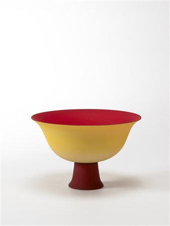 Flavio Poli (1900 - 1984) - (attr.) Coppa in vetro incamiciato satinato...