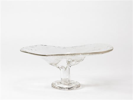 Oiva Toikka (1931) - Alzata in vetro trasparente, fusto ramificato prodotto a...