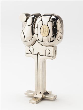 Miguel Berrocal (1933 - 2006) - Piccola scultura "mini-Cristina" in metallo...