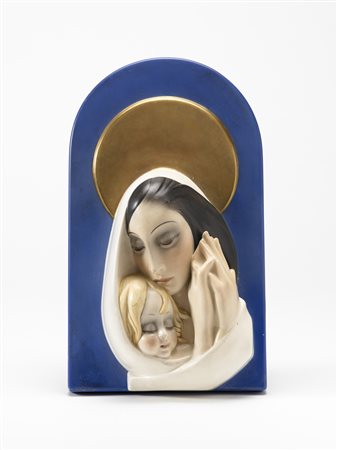 Otto Maraini (1904 - 1970) - Manifattura Lenci - "Madonna con bambino",...