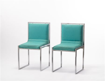 Nanda Vigo (Milano 1936) - Coppia di sedie "Wright-Wright". Driade, Milano...