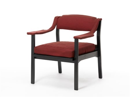 Claudio Salocchi (1934) - (attribuito) Poltroncina con struttura in legno...