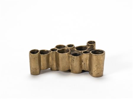 Arnaldo e Giò Pomodoro. Portacandele in bronzo. Multiplo Edizioni il...