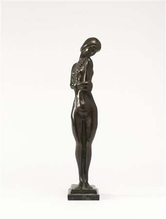 Enrico Mazzolani (Senigallia 1876 - Milano 1968) - "Nudo femminile" scultura...