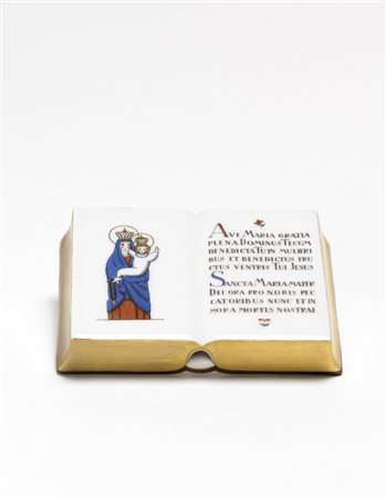 Gio Ponti (Milano 1891 - 1979) - Fermacarte in porcellana dipinta in...