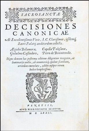 FIRST ITALIAN EDITION OF AN IMPORTANT COLLECTION OF MEDIEVAL AND RENAISSANCE...