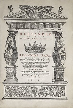 VERY RARE DA IMOLA'S COMMENTARY IN JUSTINIAN'S DIGESTNO COPIES IN USA[Roman...