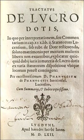 RARE FIRST EDITION OF THIS TREATISE ON PRENUPTIAL AGREEMENTS AND DOWRYDE...