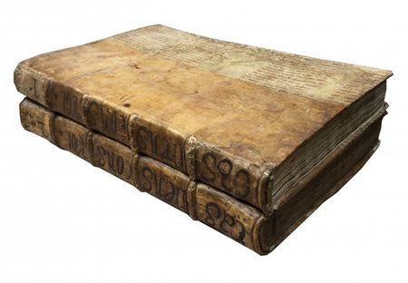 RARE GIUNTINE EDITION OF DI CASTRO’S COUNSELSWITH A BINDING FROM A MEDIEVAL...
