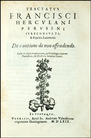 FIRST EDITION OF THIS UNCOMMON TREATISE ABOUT THE INTERDICT Ercolani,...