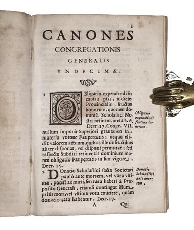 EXCESSIVELY SCARCE COLLECTION OF JESUIT’S CANONS AND DECREESNOT IN USA1....