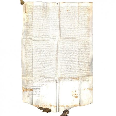 MEDIEVAL NOTARY MANUSCRIPT ON VELLUM. Napoli, 22 December 1490.A large leaf...