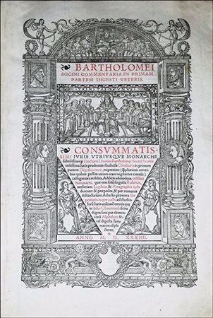 VERY SCARCE SOCINI'S COMMENTARY TO JUSTINIAN DIGEST AND INFORTIATUMSoccini,...