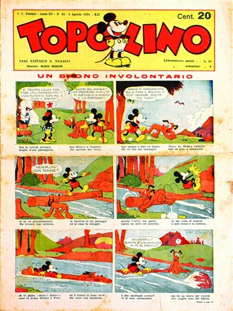 ITdel 5 agosto 1934 buona copia, esente da restauri. EN Topolino giornale...