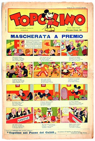 IT 10 febbraio 1935. Formato tabloid cm 35,5x52, pp. 6. Pubblica: Mascherata...