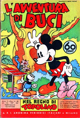 ITL’avventura di Buci 10 dicembre 1937. Nuovo. EN Albi nel Regno di Topolino...