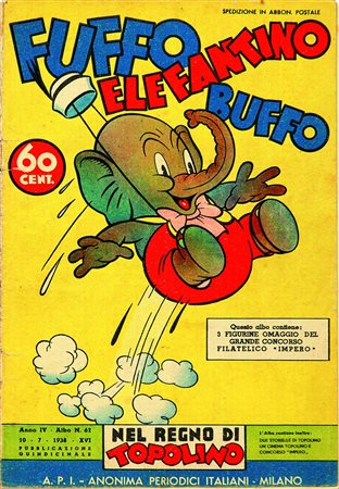ITFuffo Elefantino buffo 10 luglio 1938; prima edizione virata in arancione....