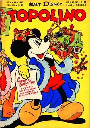 ITGennaio 1952. Edicola/magazzino. EN Topolino libretto n° 37