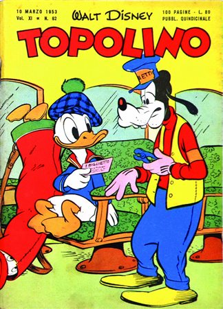 IT10 marzo 1953. Edicola, lievi tracce di ruggine alla pinzetta. EN Topolino...