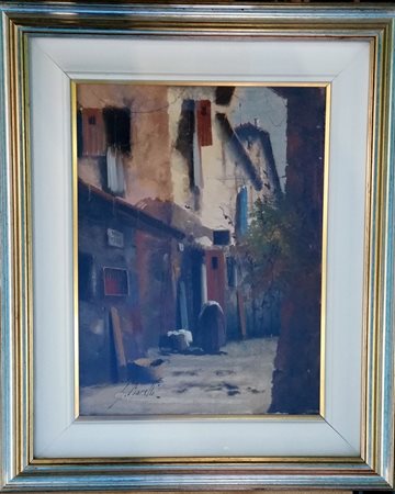 Guido Borelli" Cascinale.1985.Olio su tela cm 40x30