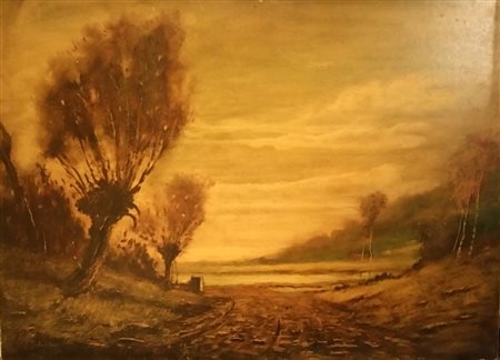 Corrado Filippa "Paesaggio" olio su tavola cm 50x70