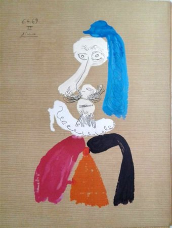 Pablo Picasso "Ritratti Immaginari" numerati a mano. Litografia a colori su...