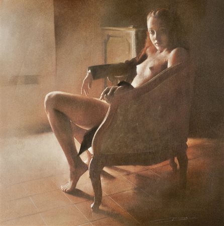 Antonio Sgarbossa "Olivia" olio su tavola cm 50x50